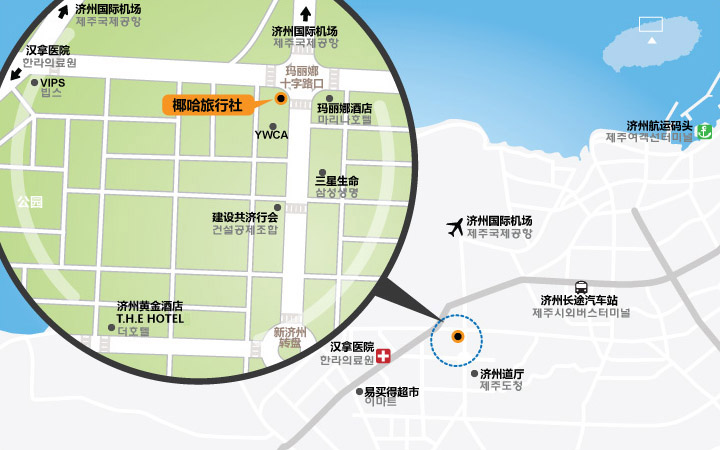 济州总公司简图, 玛丽娜酒店十字路口 YON大厦 3楼